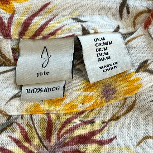 Vintage JOIE Tank Top 100% Linen Size M - Picture 2 of 4